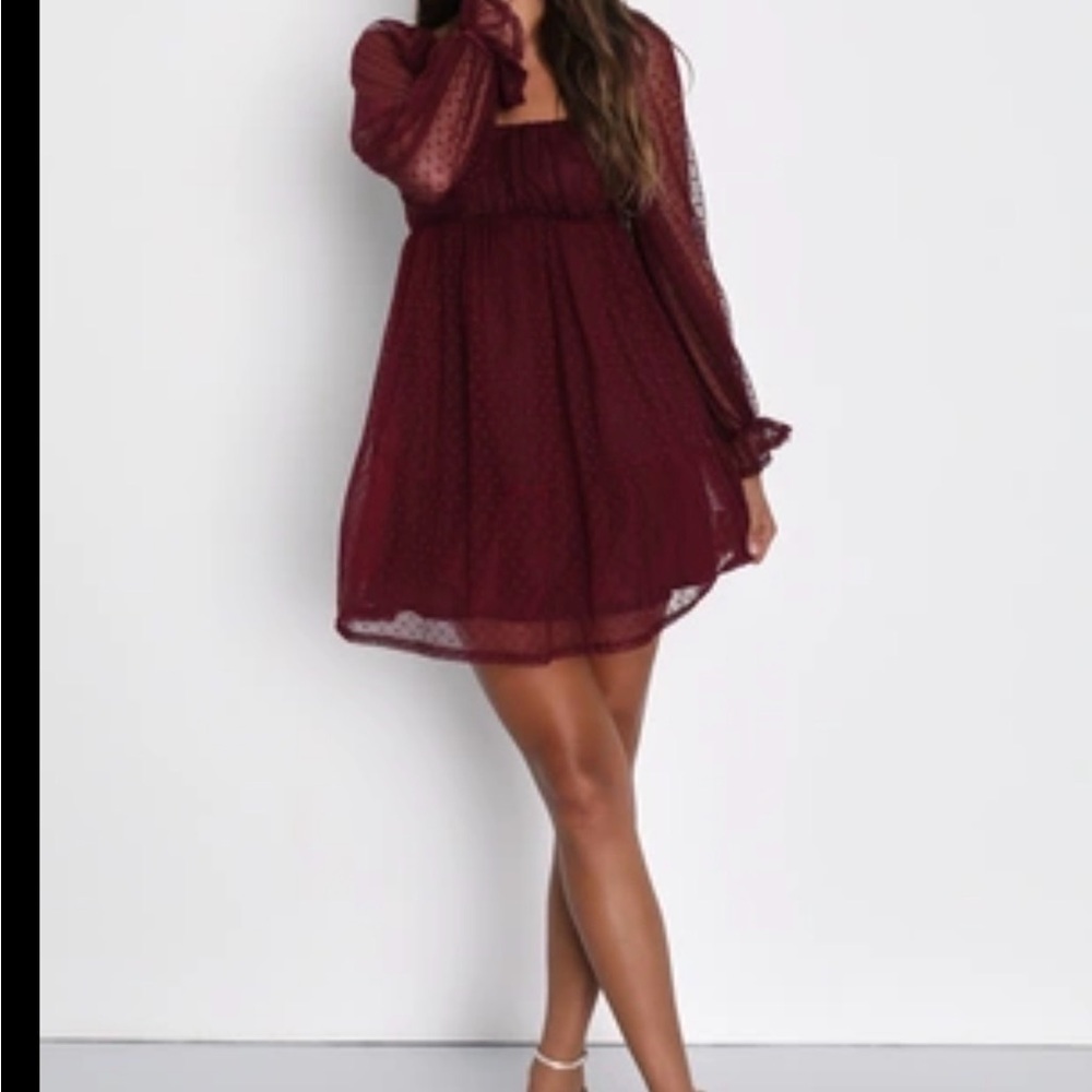 Lulu's Deep Red Mini Dress